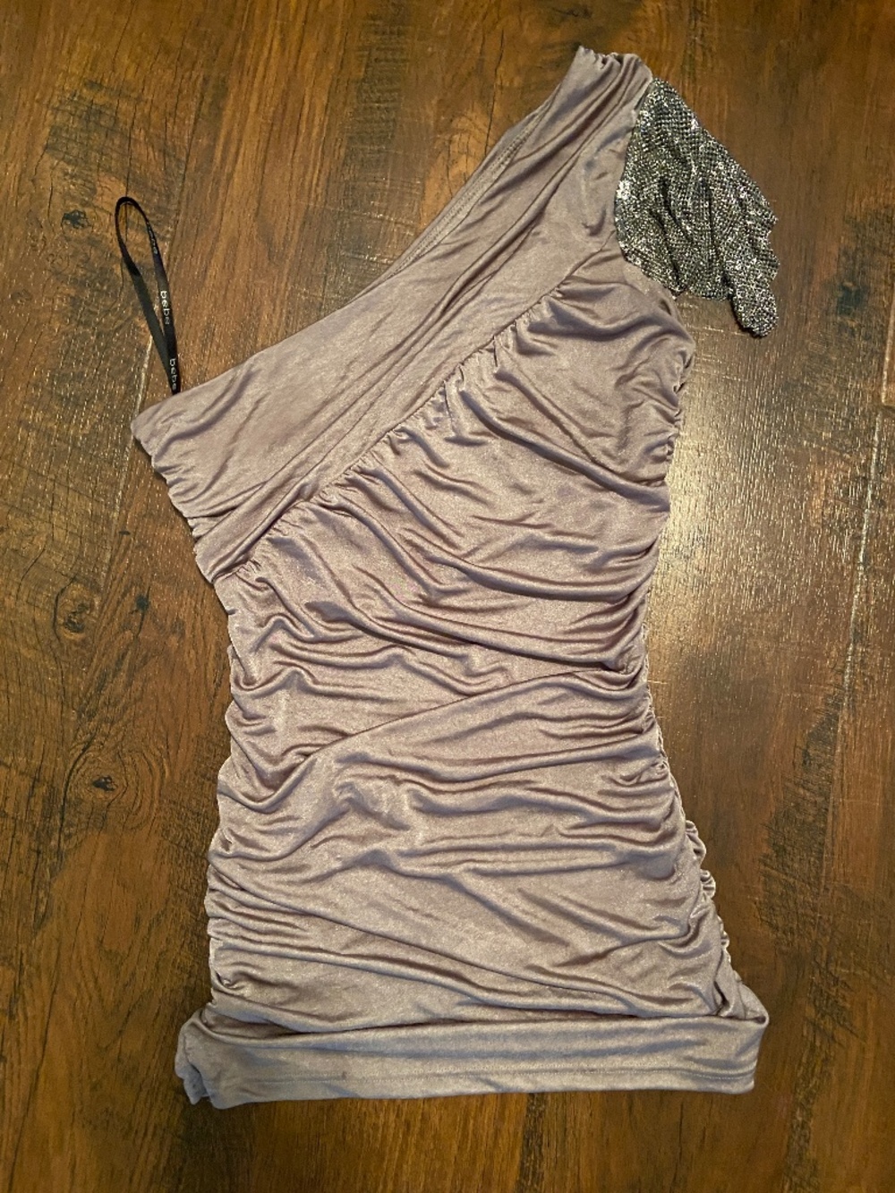 Bebe Top Blouse Metallic Sz M Summer Party